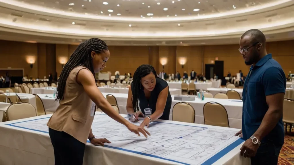 Equipe en salle d'organisation Evénementielle FEELING'S FINANCES