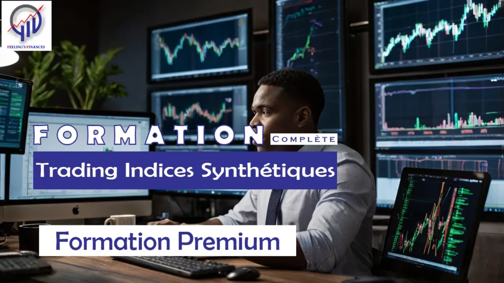 Formation Premium en trading avec 5 modules avancés, des séances pratiques, du coaching individuel et un support complet.