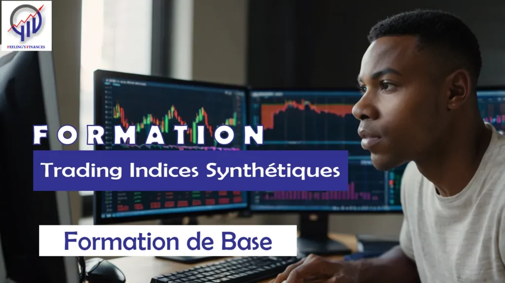 Formation de base en trading FOREX et indices synthétiques, avec des modules d'introduction, d'analyse du marché, et des séances pratiques.